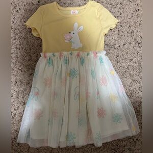 Wonder Nation Yellow and White Bunny Dress